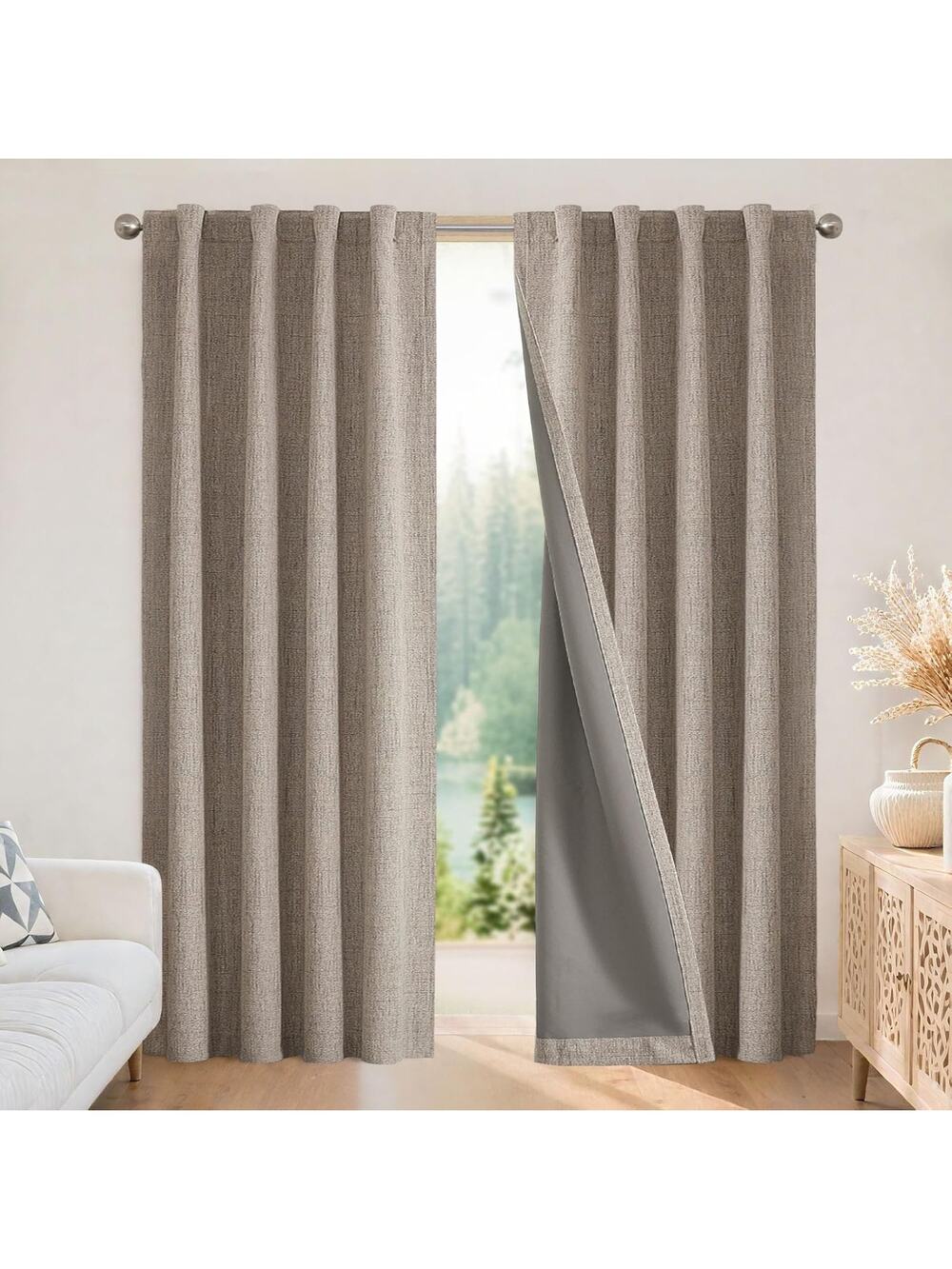 THERMAL EMBROSSED BLACKOUT PATIO CURTAINS